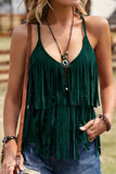 Fringe V-Neck Tank Top