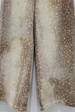 Animal Print Wide Leg Straight Jeans