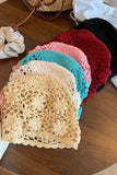 Floral Crochet Open-Knit Bucket Hat