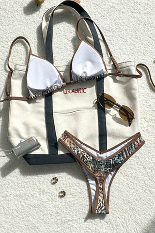 Print Tie-Back Bikini Set