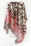 Animal Print Asymmetric Scarf