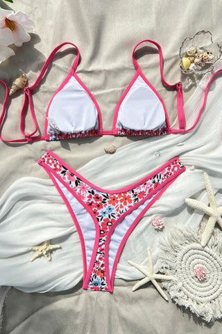 Print Tie-Back Bikini Set
