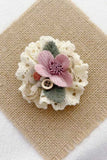 Floral Lace Ruffle Hair Clip