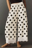 Drawstring Polka Dot Lace Pants