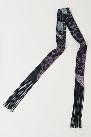 Printed Fringed Detail Scarf