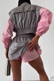 Colorblock Zip-Up Mini Activewear Set