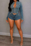 Military Button Short Set