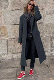 Striped Notched Collar Longline Blazer