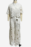 Floral Lace Pants Set
