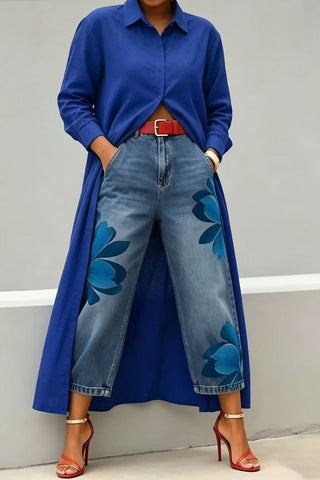 Floral Wide Leg Pants