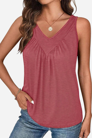 Sleeveless V-Neck Tank Top
