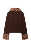 Faux Fur Collar Button-Front Coat