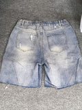 Floral Lace Embellished Denim Shorts