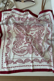 Paisley Print Satin Square Scarf