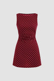 Polka Dot Ruched Bodycon Mini Dress