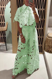Floral Lace Pants Set