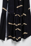 Geometric Print V-Neck Slit Dress