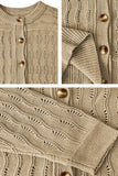 Pointelle Knit Button-Front Cardigan