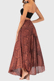 Mandala Print Tie-Waist Midi Dress