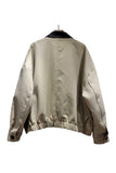 Floral Detail Contrast Collar Jacket
