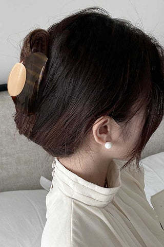 Marbled Acetate Claw Hair Clip