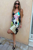Polka Dot Print Spaghetti Strap Slip Dress
