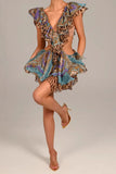 Ruffled Layered Vacation Dress