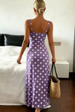 Polka Dot Spaghetti Strap Maxi Dress