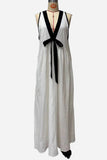 Sleeveless Tie-Front Casual Dress