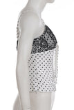 Lace-Trim Polka Dot Cami Top