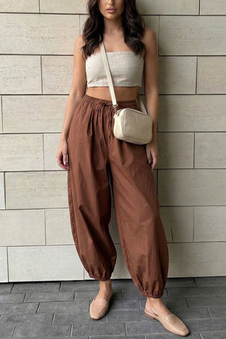 Elastic Waist Balloon Pants