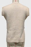 3D Floral Button-Side Sweater Vest