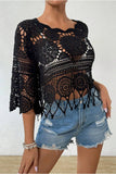 Crochet Bell Sleeve Boho Blouse