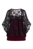 Floral Lace V-Neck Blouse