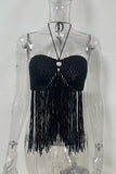 Fringe Detail Knit Top