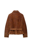 Belted Suede Utility Jacket