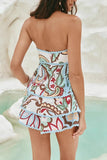 Strapless Printed Short Set