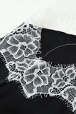 Lace Trim Satin Cami and Skirt Set