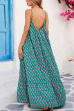 Floral Tie-Front Ruffle Maxi Dress
