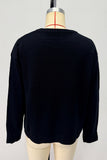 Fish Intarsia Crew Neck Knit Sweater