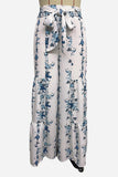 High-Waist Floral Wide-Leg Pants