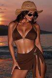 Stylish Bikini Set with Wrap Skirt