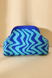 Zigzag Pattern Woven Pouch Bag