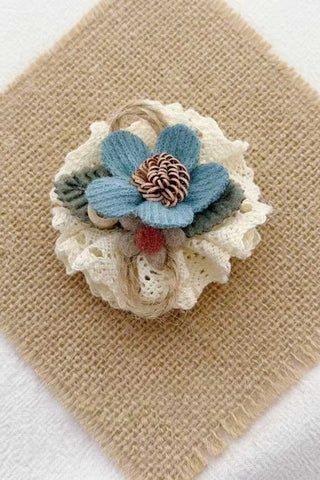 Floral Lace Ruffle Hair Clip