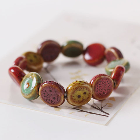 Glazed Beaded Bracelet