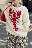 Lobster Knit Crew Neck Sweater
