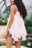 Polka Dot Ruffle Spaghetti Strap Cami