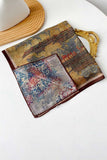Paisley and Geometric Print Square Scarf