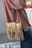 Fringe Buckle Crossbody Bag