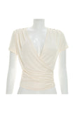 Elegant Wrap V-Neck T-Shirt